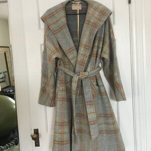 We The Free Plaid Wrap Cozy Blanket Coat XS